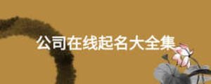 公司在線(xiàn)起名大全集