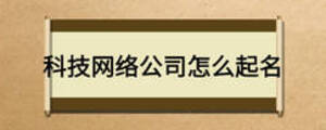 科技網(wǎng)絡(luò)公司怎么起名