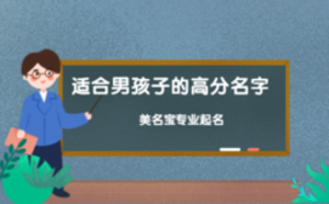 適合男孩子的高分名字