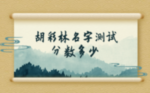 胡彩林名字測試分數多少
