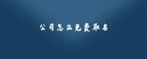 公司怎么免費取名
