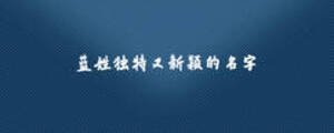 藍(lán)姓獨(dú)特又新穎的名字