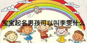 寶寶起名男孩可以叫李雯什么