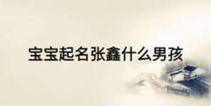 寶寶起名張鑫什么男孩