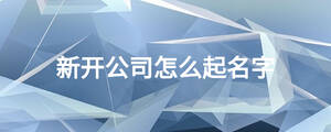 新開公司怎么起名字