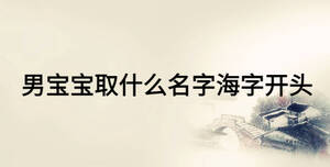 男寶寶取什么名字海字開頭