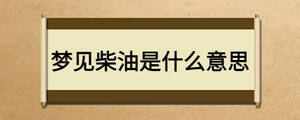夢(mèng)見柴油是什么意思