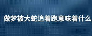 做夢(mèng)被大蛇追著跑意味著什么