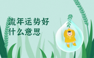 流年運勢好什么意思